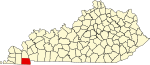 Map of Kentucky highlighting Calloway County